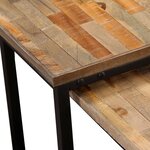 vidaXL Ensemble de table basse gigogne 2 Pièces Teck massif récupération