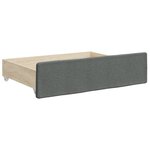 vidaXL Lit de jour avec gigogne et tiroirs gris foncé 90x190 cm tissu
