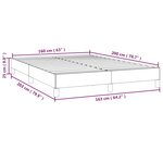 vidaXL Cadre de lit sans matelas noir 160x200 cm tissu