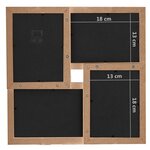 vidaXL Collage de cadres photo de photo 24x(13x18 cm) Marron clair MDF