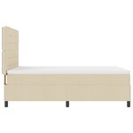 vidaXL Lit à ressorts avec matelas et LED crème 140x200 cm tissu