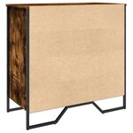 vidaXL Armoire à chaussures chêne fumé 80x38x78 cm bois d'ingénierie