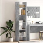 vidaXL Bibliothèque Gris béton 40x35x180 cm Bois d’ingénierie