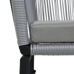 vidaXL Ensemble de bistro 3 Pièces avec coussins Rotin PE Gris