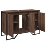 vidaXL Armoire lavabo de salle de bain chêne marron 91x35x60 cm