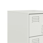vidaXL Tables de chevet 2 Pièces blanc 34 5x39x62 cm acier