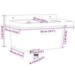 vidaXL Lavabo pour montage murale gris 50x35x24 cm résine