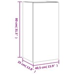 vidaXL Meuble TV mural avec lumières LED noir 40 5x35x80 cm