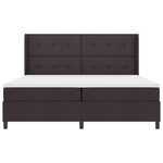 Lit à ressort vidaXL avec matelas et LED Marron foncé 200x200 cm Tissu