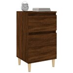 vidaXL Table de chevet chêne marron 40x35x70 cm