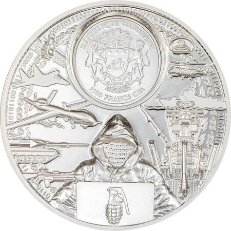 Pièce de monnaie en Argent 1500 Francs g 62.2 (2 oz) Millésime 2023 Time Flies WAR HAS NO REAL WINNER