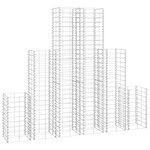 vidaXL 6 gabions en fil galvanisé