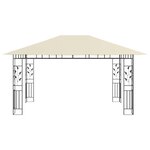 vidaXL Tonnelle avec moustiquaire et lumières LED 4x3x2 73 m Crème