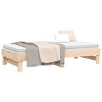 vidaXL Lit coulissant 2x(75x190) cm Bois de pin massif