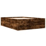 vidaXL Cadre de lit sans matelas chêne fumé 140x190 cm
