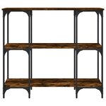 vidaXL Table console chêne fumé 102x35x90 cm bois d'ingénierie