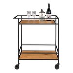 House Nordic Chariot de bar Avery 68x40x59 cm Naturel et noir