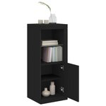vidaXL Buffet avec lumières LED noir 41x37x100 cm