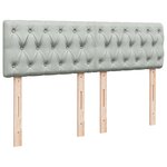 vidaXL Sommier à lattes de lit et matelas Gris clair 160x200cm Velours