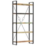vidaXL Bibliothèque 5 niveaux 90x30x180 cm Bois solide de récupération