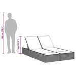 vidaXL Chaise longue double avec coussins beige résine tressée
