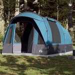 vidaXL Tente de camping tunnel 3 personnes bleu imperméable