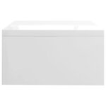 vidaXL Support de moniteur Blanc brillant 42x24x13cm Bois d'ingénierie
