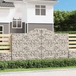 vidaXL Paniers à gabions arqués 5 Pièces 300x50x160/180 cm fer galvanisé