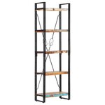 vidaXL Bibliothèque 5 niveaux 60x30x180 cm Bois solide de récupération