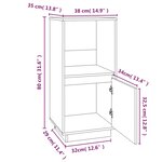 vidaXL Buffet marron miel 38x35x80 cm bois massif de pin