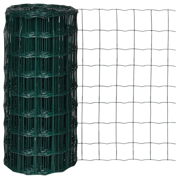 vidaXL Clôture euro Acier 25 x 0 8 m Vert