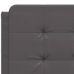 vidaXL Coussin de tête de lit gris 140 cm similicuir