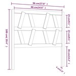 vidaXL Tête de lit 96x4x100 cm Bois massif de pin