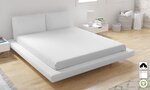 Drap housse en coton bio 180 x 200 cm - Blanc