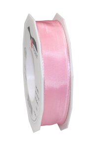 Ruban de soie acetat laitonné lyon 25-m-rouleau 25 mm rose