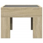vidaXL Table basse avec LED infini chêne sonoma 40x40x30 cm