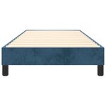 vidaXL Cadre de lit sans matelas bleu foncé 90x200 cm velours