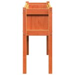 vidaXL Jardinières 2 Pièces avec pieds cire marron bois de pin massif