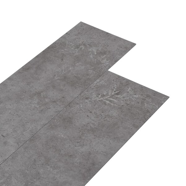 vidaXL Dalles de plancher PVC 5 02 m² 2 mm autoadhésif gris béton