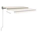 vidaXL Auvent automatique sur pied 450x300 cm Crème