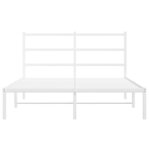 vidaXL Cadre de lit métal sans matelas et tête de lit blanc 140x200 cm