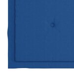 vidaXL Chaises de jardin lot de 2 et coussins bleu royal Bois de teck
