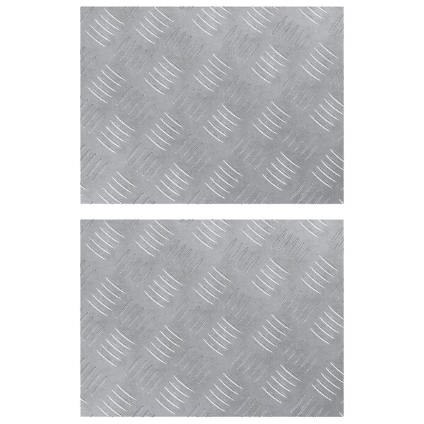 vidaXL Plaques motifs en Aluminium 2 Pièces Antidérapantes 40x30 cm