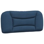 vidaXL Coussin de tête de lit bleu 80 cm tissu