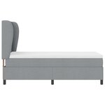 Lit à ressort vidaXL avec matelas Gris clair 100x200 cm en tissu