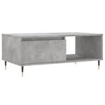 vidaXL Table basse Gris béton 90x50x36 5 cm Bois d'ingénierie
