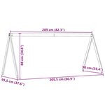 vidaXL Toit de lit pour enfants 209x95 5x88 cm bois de pin massif
