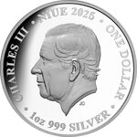 Pièce de monnaie en Argent 1 Dollar g 31.1 (1 oz) Millésime 2025 Cute and Cuddly BABY NUMBAT