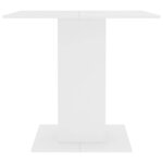 vidaXL Table à manger Blanc 80x80x75 cm bois d'ingénierie