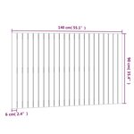 vidaXL Tête de lit murale Blanc 140x3x90 cm Bois massif de pin